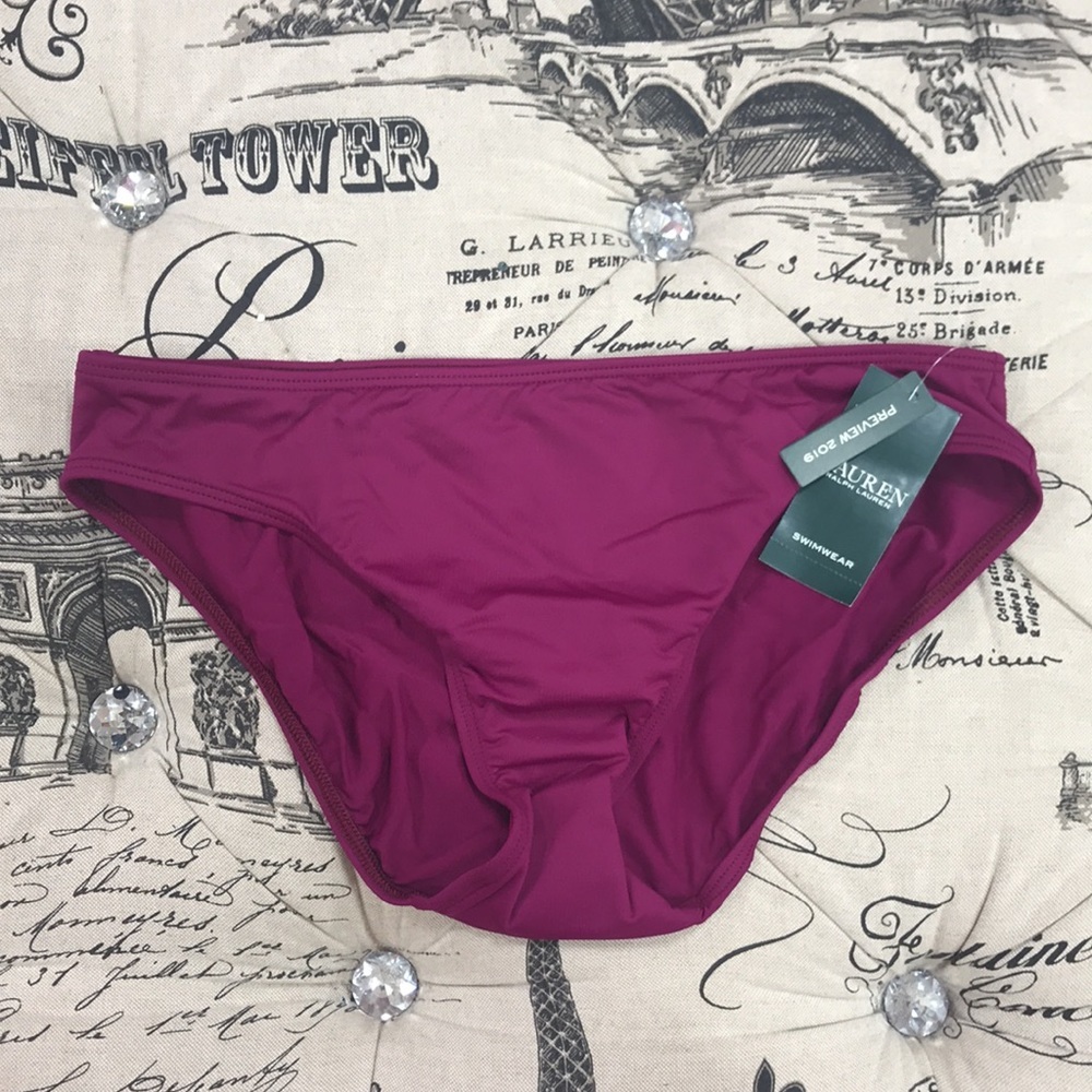 💥 Lauren Ralph Lauren Hipster Brief Swim Bikini Bottoms - Picture 3 of 9